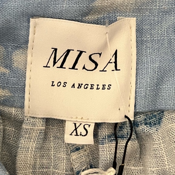 Misa Los Angeles Blue Floral Callae Shorts - Picture 4 of 4